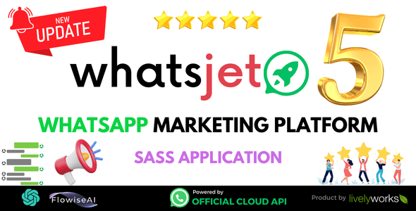 WhatsJet SaaS – A WhatsApp Marketing Platform with Bulk Sending, Campaigns & Chat Bots PHP Script