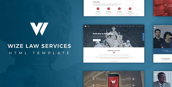 Wize Law – Lawyer and Attorney HTML Template