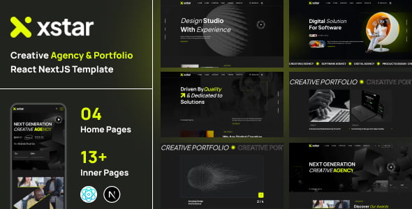 Xstar – Creative Agency & Portfolio React NextJS Template