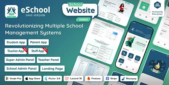 eSchool SaaS – School Management System with Student PHP Script