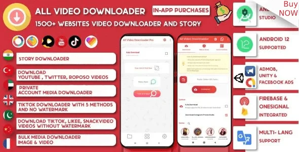 All Video Downloader & StorySaver – 103 Websites Support Snackvideo, Whatsapp, Tiktok, Instagram, FB