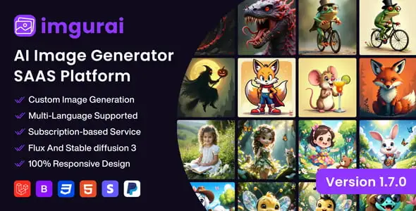 Imgurai – AI Image Generator (SAAS) PHP Script