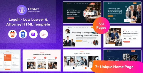 Legalt – Law Lawyer & Attorney HTML Template