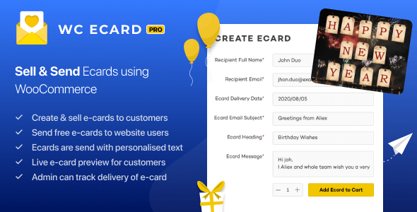 WooCommerce eCards Pro WordPress Plugin