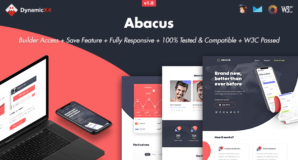 Abacus – Responsive Email + Online Template HTML Builder