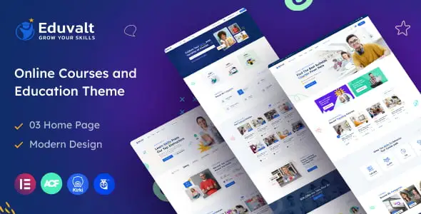 Eduvalt – Online Courses & Education WordPress Theme + RTL