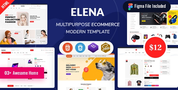 Elena – Multipurpose Ecommerce Modern HTML Template