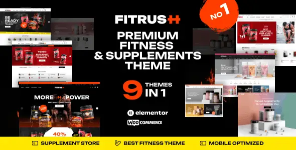 Fitrush – Fitness and Health Supplements WordPress Theme