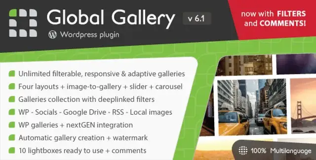 Global Gallery – WordPress Responsive Gallery Plugin