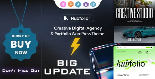 Hubfolio – Creative Portfolio & Digital Agency WordPress Elementor Theme