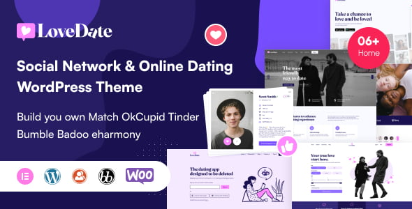 LoveDate – Social Dating Network WordPress Theme