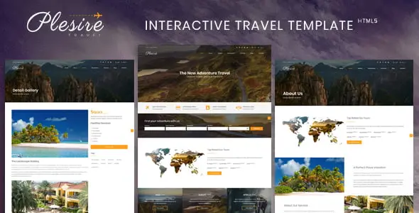 Plesire – Interactive Travel Template HTML