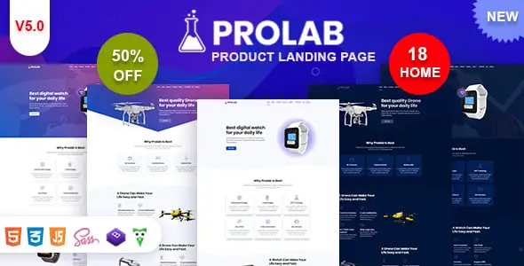 Prolab – Product Landing Page HTML Template