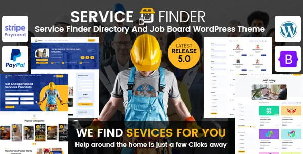 Service Finder – Provider and Business Listing WordPress Theme