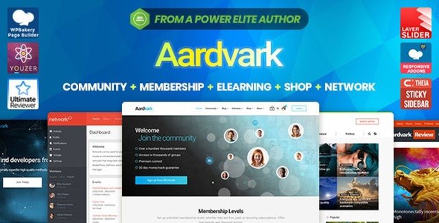 Aardvark – Community, Membership, BuddyPress Theme WordPress