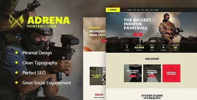 Adrena – Airsoft Club & Paintball WordPress Theme