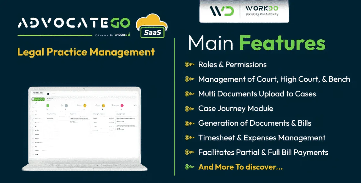 AdvocateGo SaaS – Legal Practice Management PHP Script