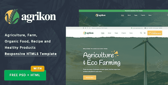 Agrikon – HTML Template For Agriculture Farm & Farmers