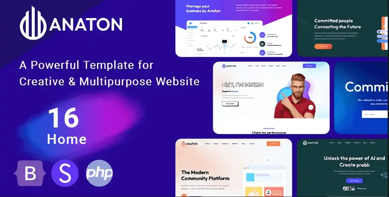 Anaton – Software & SaaS Landing Page Template HTML