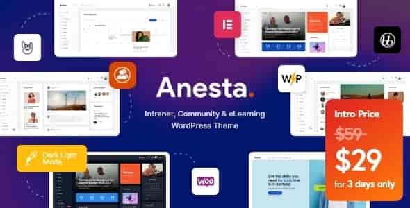 Anesta – Intranet, Extranet, Community and BuddyPress WordPress Theme