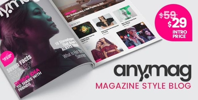 Anymag – Magazine Style WordPress Blog Theme