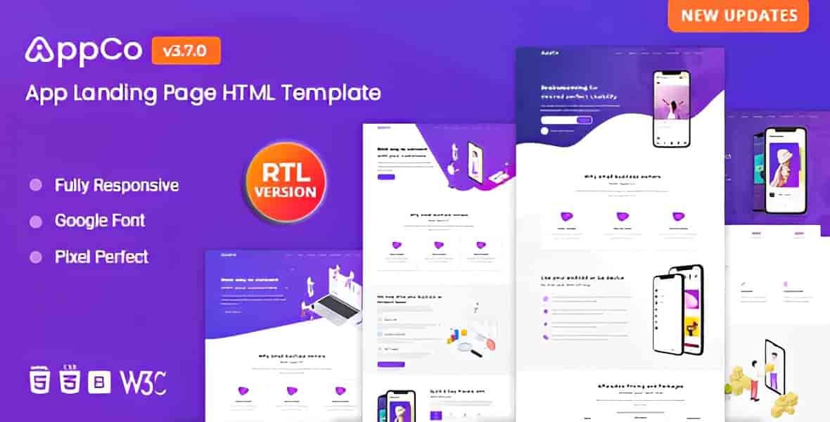 AppCo – App Landing Page Template HTML