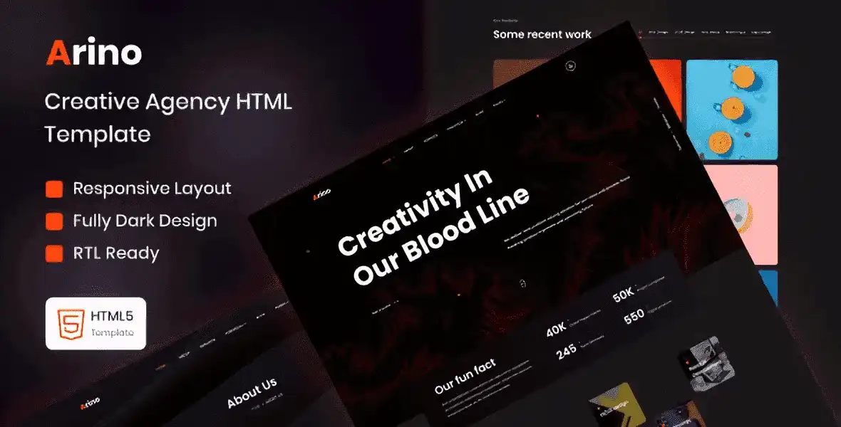 Arino – Creative Agency Template HTML