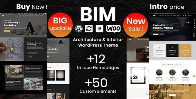 BIM – Architecture & Interior Design Elementor WordPress Theme