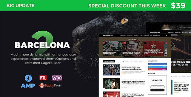Barcelona – Clean News & Magazine WordPress Theme