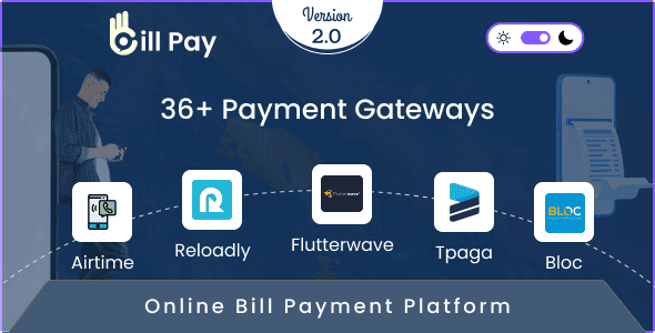 BillPay – Topup, Recharge and Utility Bill Payment Solution PHP Script