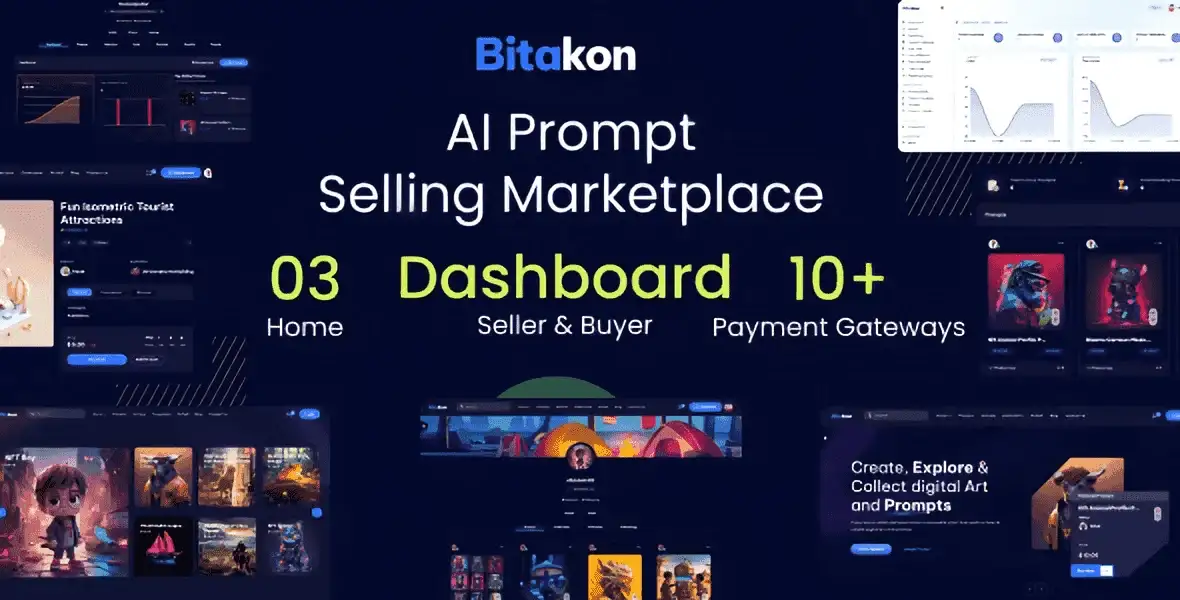 Bitakon – AI Prompt Buy Selling Marketplace (Multi Seller) PHP