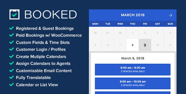 Booked – Appointment Booking for WordPress