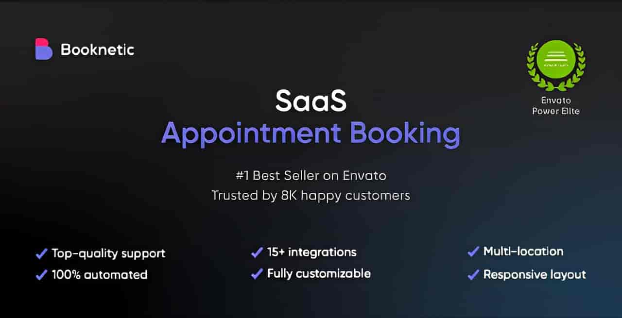 Booknetic – WordPress Booking Plugin for Appointment Scheduling [SaaS]