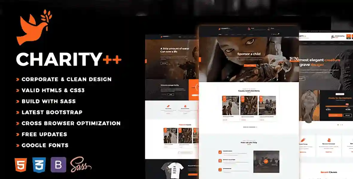 Charity Plus – Crowdfunding & Nonprofit Template HTML