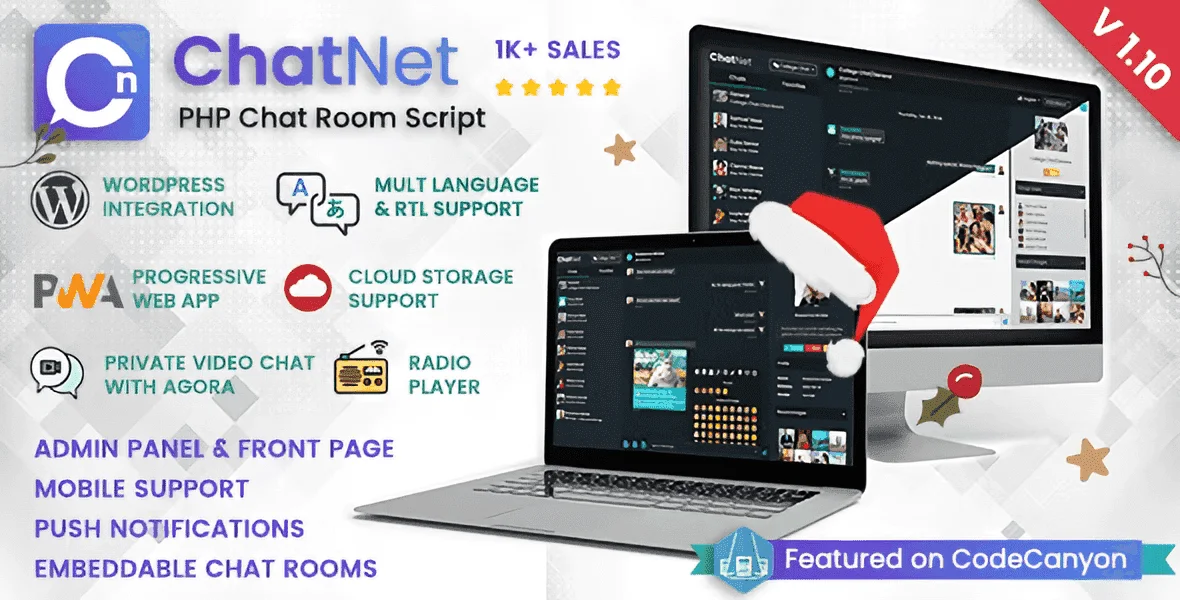 ChatNet – PHP Ajax Chat Room & Private Chat Script