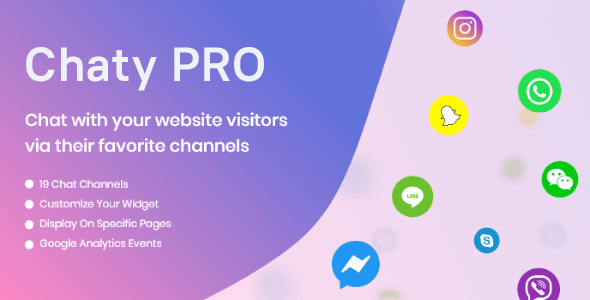 Chaty Pro – WhatsApp, Messenger, Telegram, Email, SMS, Maps, Chat & Call button