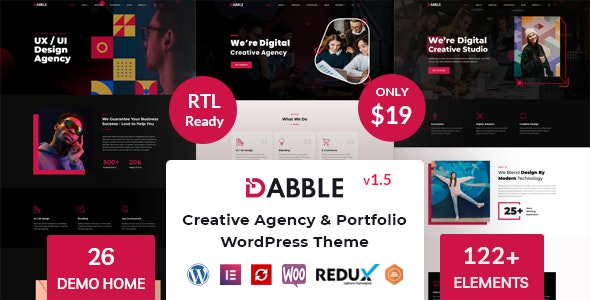 Dabble – Creative Agency & Portfolio WordPress Theme