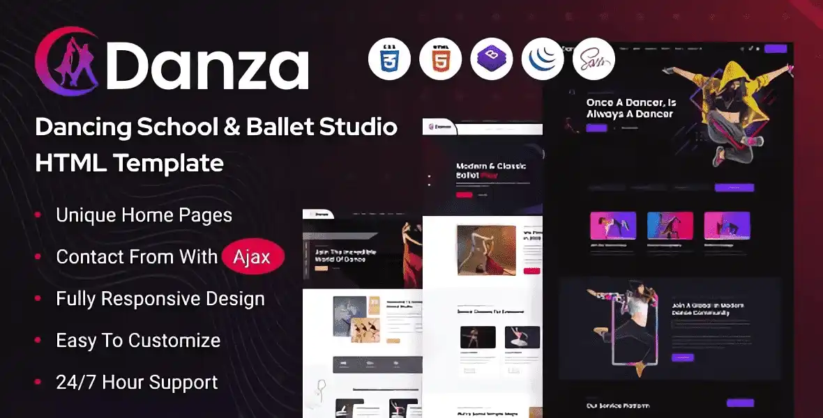 Danza – Dancing School and Ballet Studio HTML Template