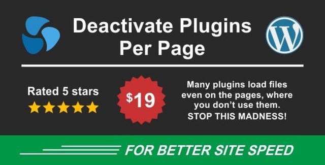 Deactivate Plugins Per Page – Improve WordPress Performance