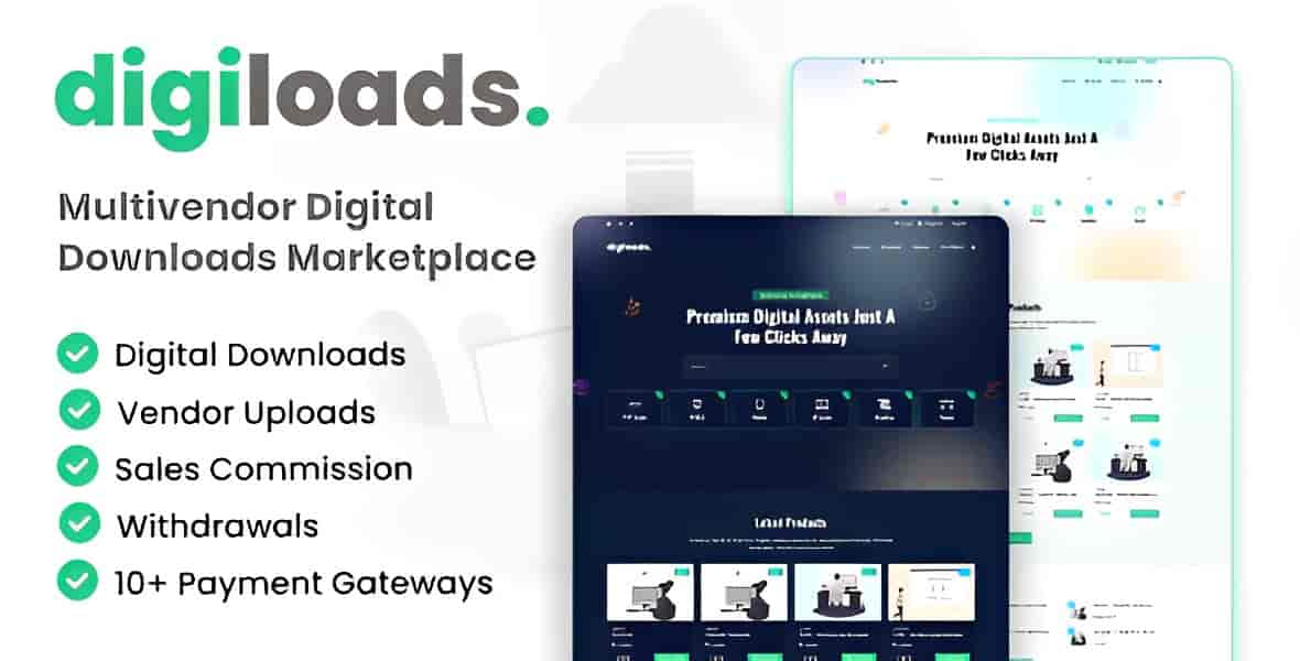 Digiloads – Multivendor Digital Downloads Marketplace PHP Script