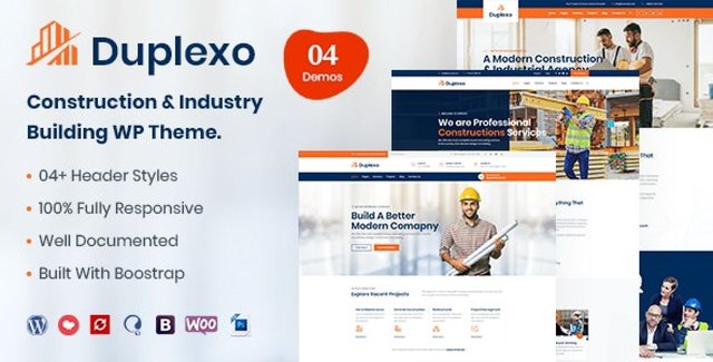 Duplexo – Construction Renovation Theme WordPress