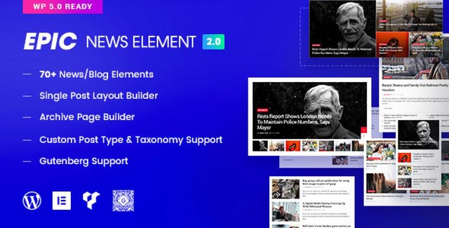 Epic News Elements – News Magazine Blog for Elementor & WPBakery