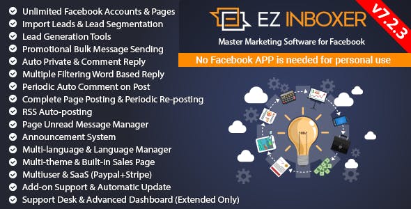 EZ Inboxer – Software De Marketing Mestre Para Facebook PHP Script