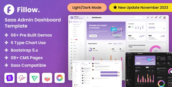 Fillow – Saas Admin Dashboard Template HTML