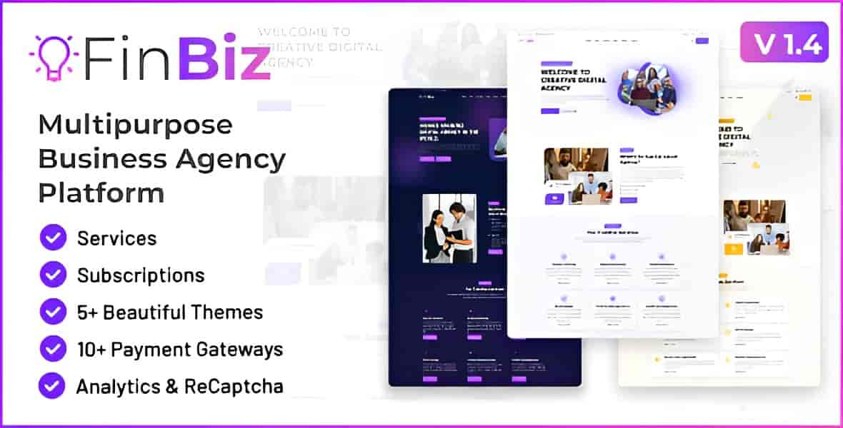 FinBiz – Multipurpose Business Agency Platform PHP