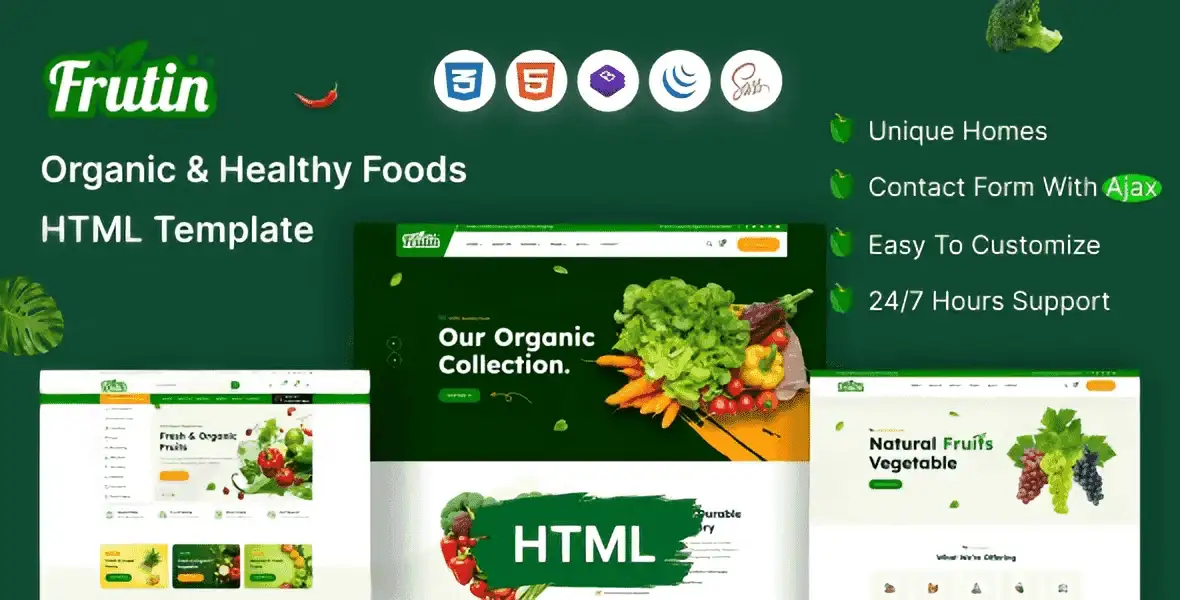 Frutin – Organic & Healthy Food HTML Template