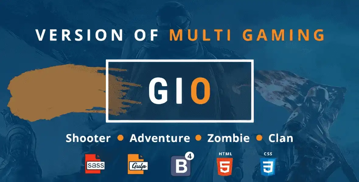 GIO – Gaming Community Forum With Team Tournament Shooter Clan Template HTML