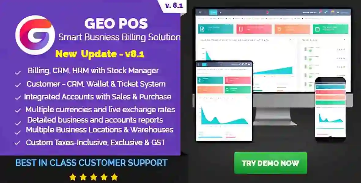 Geo POS – Point of Sale, Billing and Stock Manager Application PHP