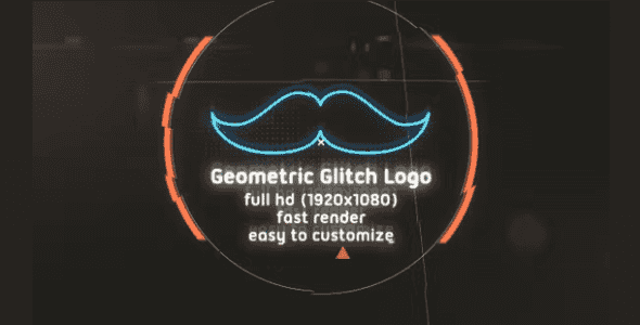 Geometric Glitch Intro Logo