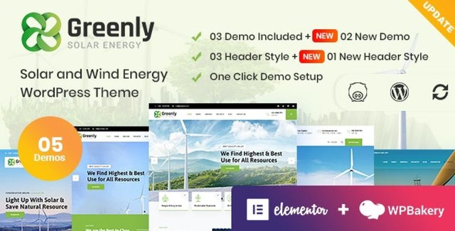 Greenly – Ecology & Solar Energy WordPress Theme